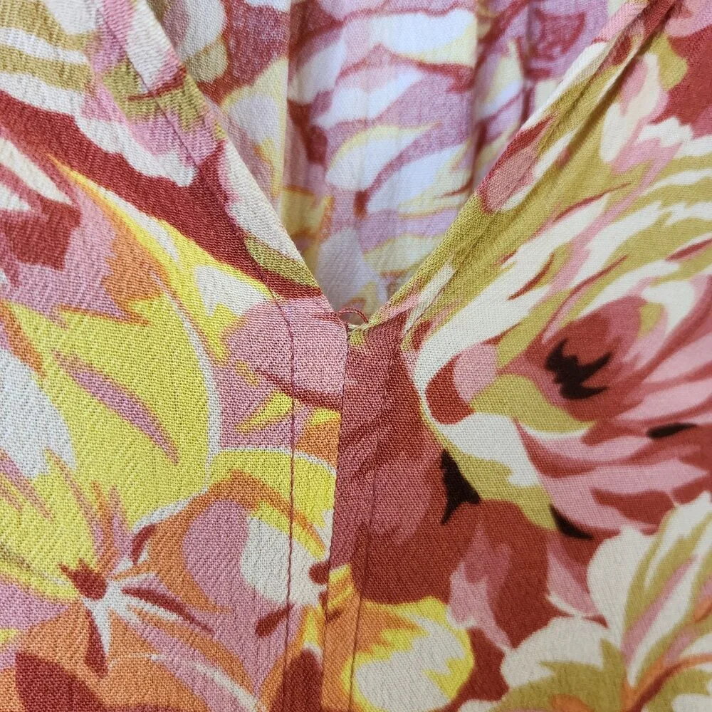 TORRID Rust Floral Print Ester Long Sleeve Peasant Top Size 2 NWOT - Picture 3 of 8